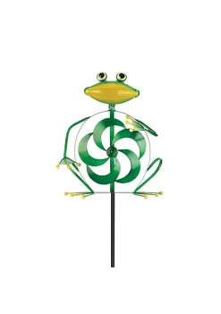 Summerfield Terrace Frog Wind Spinner Yard Stake -Bella-Vita Shoes Shop Belk 1003