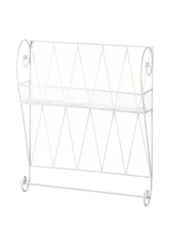 Summerfield Terrace Home Modern Decorative White Wire Wall Shelf 5 Summerfield Terrace Home Modern Decorative White Wire Wall Shelf -Bella-Vita Shoes Shop Belk 1022