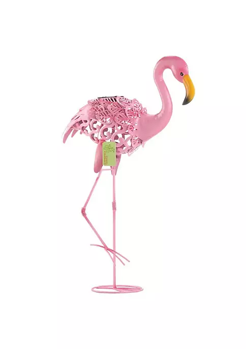 Summerfield Terrace Solar Lighted Flamingo Yard Art - Leaning 5 Summerfield Terrace Solar Lighted Flamingo Yard Art - Leaning - Image 3