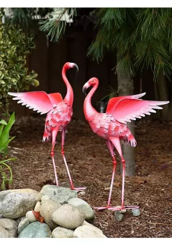 Summerfield Terrace Flying Flamingo Metal Garden Decor - 34 inches -Bella-Vita Shoes Shop Belk 1044
