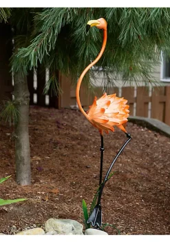 Summerfield Terrace Walking Flamingo Metal Garden Decor -Bella-Vita Shoes Shop Belk 1047