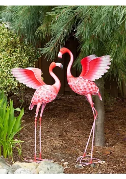 Summerfield Terrace Flying Flamingo Metal Garden Decor Head Up - 27.5 inches -Bella-Vita Shoes Shop Belk 1072