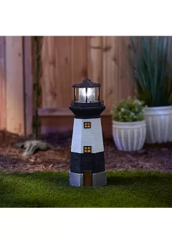 Summerfield Terrace Spinning Solar Lighthouse Garden Decor with Rotating Light -Bella-Vita Shoes Shop Belk 1079