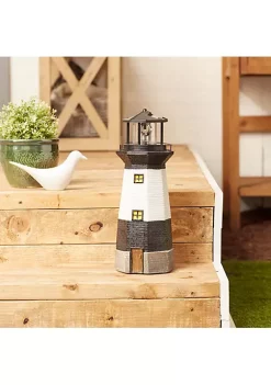 Summerfield Terrace Spinning Solar Lighthouse Garden Decor with Rotating Light -Bella-Vita Shoes Shop Belk 1080