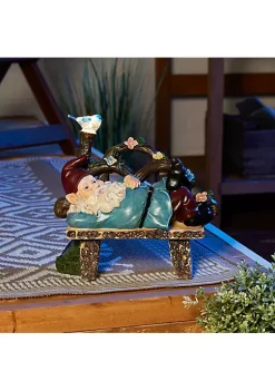 Summerfield Terrace Solar Light-Up Afternoon Nap Garden Gnome -Bella-Vita Shoes Shop Belk 1105