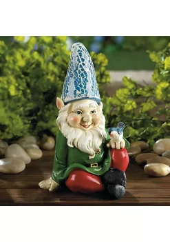 Summerfield Terrace Cheery Gnome with Bird Solar Garden Statue 10 Summerfield Terrace Cheery Gnome with Bird Solar Garden Statue -Bella-Vita Shoes Shop Belk 1137