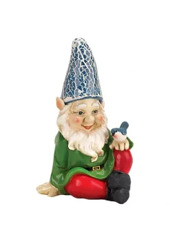 Summerfield Terrace Cheery Gnome with Bird Solar Garden Statue 11 Summerfield Terrace Cheery Gnome with Bird Solar Garden Statue -Bella-Vita Shoes Shop Belk 1138