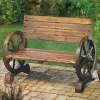 Summerfield Terrace Wagon Wheel Themed Garden Bench -Bella-Vita Shoes Shop Belk 1154