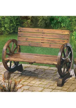 Summerfield Terrace Wagon Wheel Themed Garden Bench -Bella-Vita Shoes Shop Belk 1156