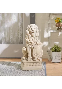 Summerfield Terrace Lion with Shield Garden Statue - Ivory -Bella-Vita Shoes Shop Belk 1169