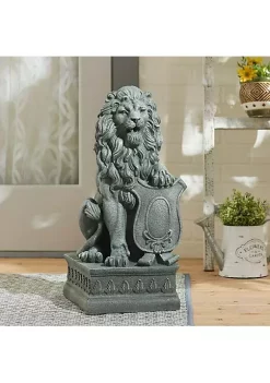 Summerfield Terrace Lion with Shield Garden Statue -Bella-Vita Shoes Shop Belk 1175