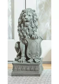 Summerfield Terrace Lion with Shield Garden Statue -Bella-Vita Shoes Shop Belk 1177