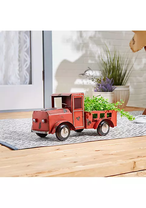 Summerfield Terrace Red Truck Solar Light Planter 4 Summerfield Terrace Red Truck Solar Light Planter - Image 2