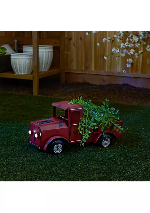 Summerfield Terrace Red Truck Solar Light Planter 5 Summerfield Terrace Red Truck Solar Light Planter - Image 3