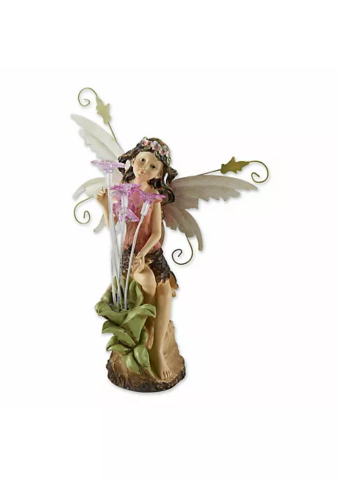Summerfield Terrace Fairy with Flowers Solar Garden Light 4 Summerfield Terrace Fairy with Flowers Solar Garden Light - Image 2