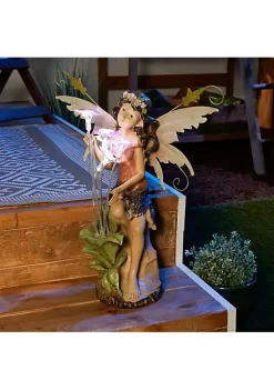 Summerfield Terrace Fairy with Flowers Solar Garden Light 9 Summerfield Terrace Fairy with Flowers Solar Garden Light -Bella-Vita Shoes Shop Belk 1233