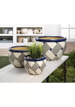 Summerfield Terrace Geo Print Planter Trio 8 Summerfield Terrace Geo Print Planter Trio -Bella-Vita Shoes Shop Belk 1238