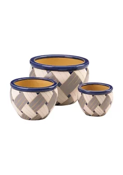 Summerfield Terrace Geo Print Planter Trio 9 Summerfield Terrace Geo Print Planter Trio -Bella-Vita Shoes Shop Belk 1239