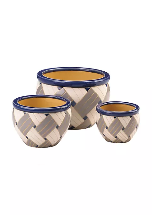 Summerfield Terrace Geo Print Planter Trio 6 Summerfield Terrace Geo Print Planter Trio - Image 4