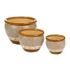 Summerfield Terrace Earth-Tone Trim Planter Trio -Bella-Vita Shoes Shop Belk 1245