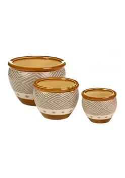 Summerfield Terrace Earth-Tone Trim Planter Trio