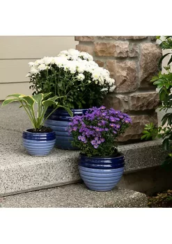 Summerfield Terrace Duo Blue Planters Trio -Bella-Vita Shoes Shop Belk 1271