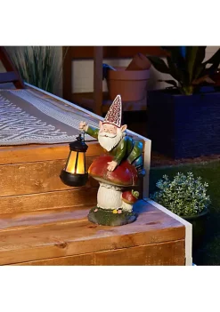 Summerfield Terrace Gnome On Mushroom Solar Statue -Bella-Vita Shoes Shop Belk 1280