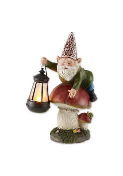Summerfield Terrace Gnome On Mushroom Solar Statue -Bella-Vita Shoes Shop Belk 1282