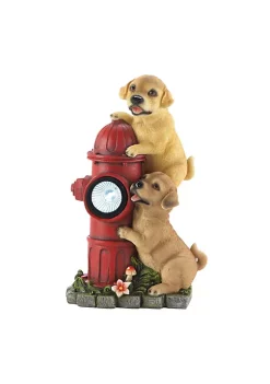 Summerfield Terrace Fire Hydrant and Puppies Solar Garden Light -Bella-Vita Shoes Shop Belk 1325