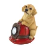 Summerfield Terrace Puppy and Fire Helmet Solar Garden Light -Bella-Vita Shoes Shop Belk 1341
