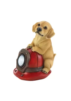 Summerfield Terrace Puppy and Fire Helmet Solar Garden Light -Bella-Vita Shoes Shop Belk 1344