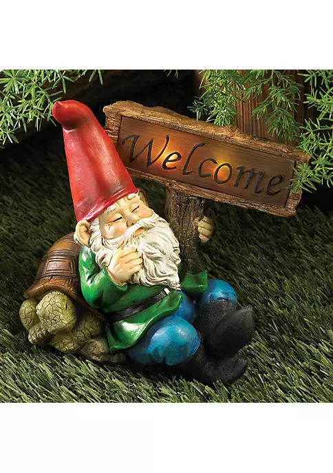 Summerfield Terrace Welcome Gnome Solar Statue 4 Summerfield Terrace Welcome Gnome Solar Statue - Image 2