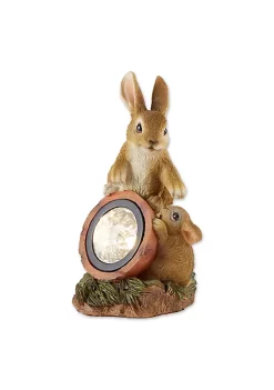 Summerfield Terrace Mom and Baby Bunny Solar Garden Light -Bella-Vita Shoes Shop Belk 1389
