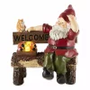 Summerfield Terrace Solar Gnome on Welcome Bench with Light-Up Jewels -Bella-Vita Shoes Shop Belk 1390