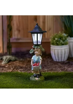 Summerfield Terrace Apple Basket Solar Street Light Statue -Bella-Vita Shoes Shop Belk 1396