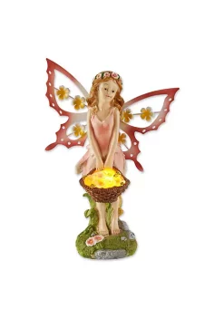 Summerfield Terrace Pink Fairy Solar Garden Statue -Bella-Vita Shoes Shop Belk 1401