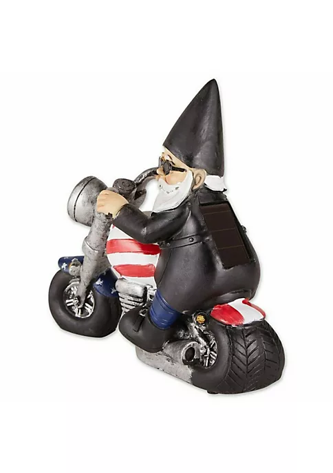 Summerfield Terrace Biker Gnome Solar Garden Statue 4 Summerfield Terrace Biker Gnome Solar Garden Statue - Image 2