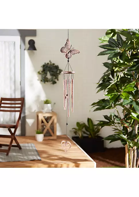 Summerfield Terrace Butterfly and Heart Wind Chimes - 31.5 inches 6 Summerfield Terrace Butterfly and Heart Wind Chimes - 31.5 inches - Image 5