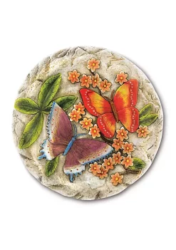 Summerfield Terrace Colorful Cement Butterfly Stepping Stone