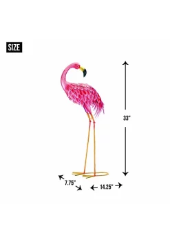 Summerfield Terrace Bright Flamingo Yard Art - Looking Back -Bella-Vita Shoes Shop Belk 964