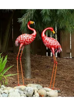 Summerfield Terrace Bright Flamingo Yard Art - Looking Back -Bella-Vita Shoes Shop Belk 965