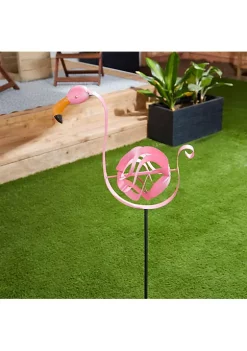 Summerfield Terrace Twirling Metal Pink Flamingo Garden Stake -Bella-Vita Shoes Shop Belk 978