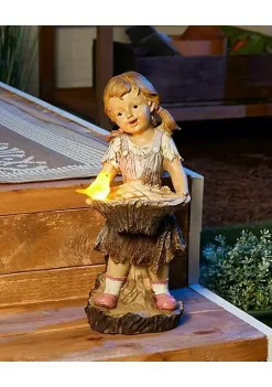 Summerfield Terrace Little Girl Feeding Birds Solar Garden Light -Bella-Vita Shoes Shop Belk 982