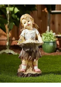Summerfield Terrace Little Girl Feeding Birds Solar Garden Light -Bella-Vita Shoes Shop Belk 983