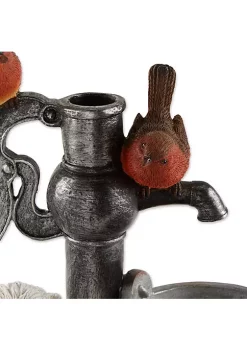 Summerfield Terrace Terrier Puppy with Birds Solar Garden Light with Flower Pot -Bella-Vita Shoes Shop Belk 990